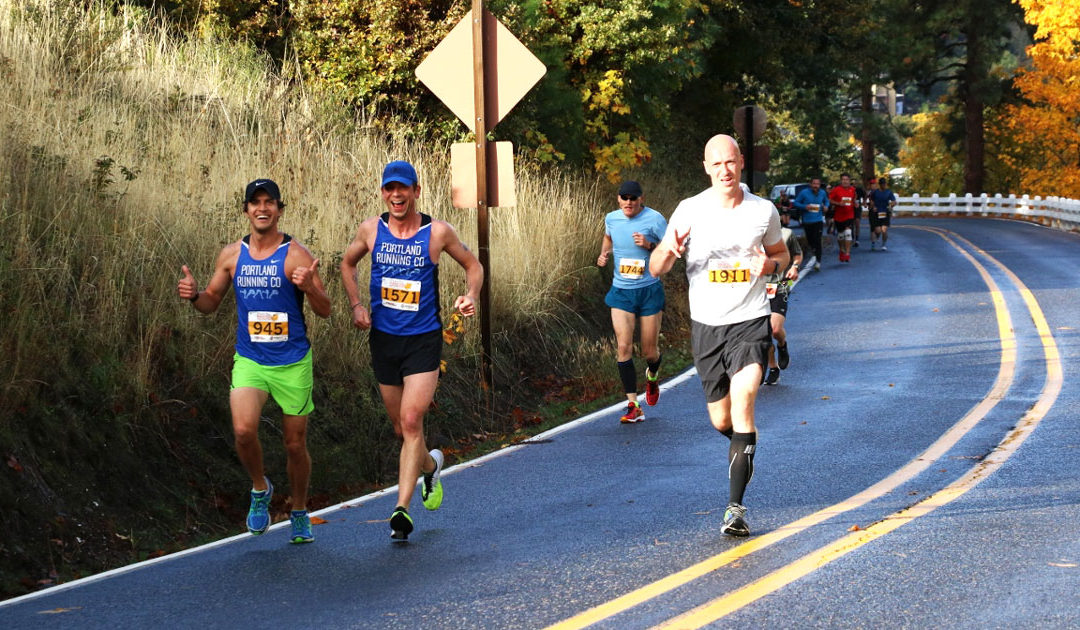 Mark Remy and Nathan Freeburg running